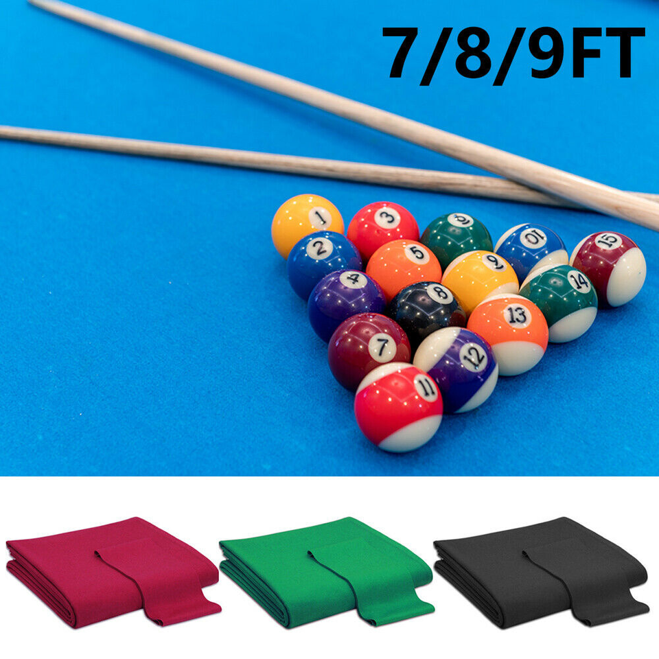 Pool Table Cloth 7/8/9ft Table Worsted Felt Billiard Cloth w/ PRE-CUT ...