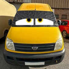 LDV Maxus Windscreen Cover  Black Out Blind Frost Wrap Campervan Yellow Eyes