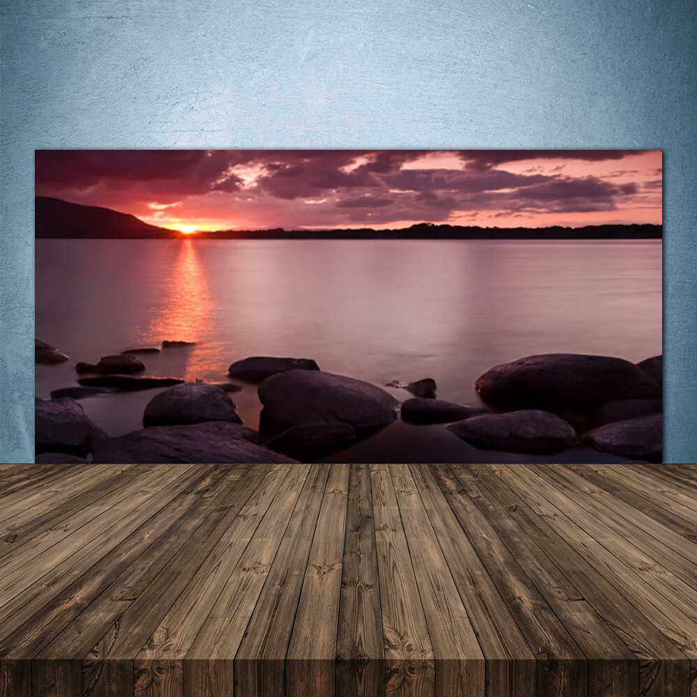 Crédence de cuisine en verre lavable 140x70 anti-taches mer