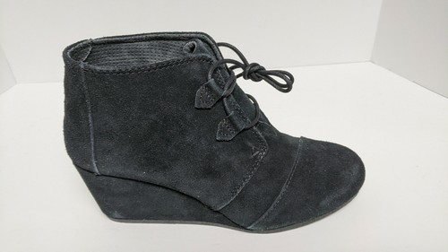 Toms Kala Wedge Booties, Black, Women's 