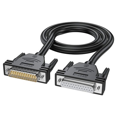 DB25 Male to Female Cable 6FT, DB25 Extension Cable Double-Shielded with Foil...
