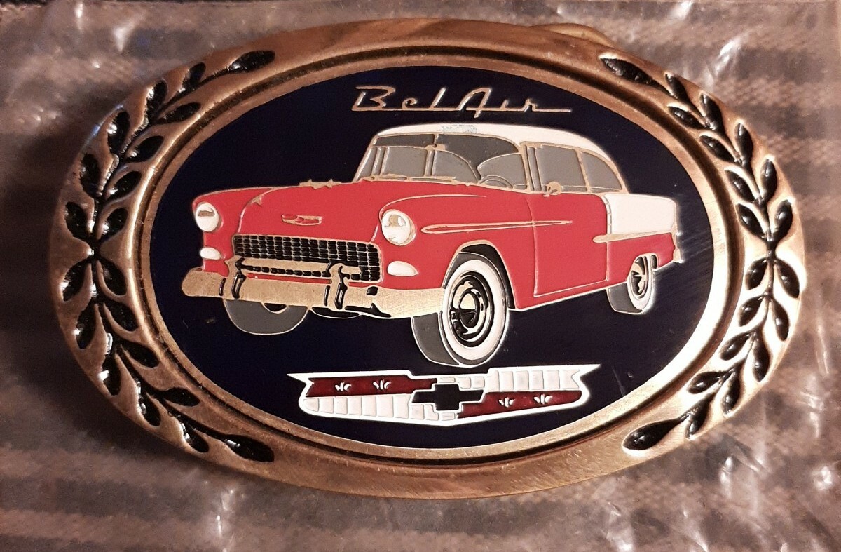 Vintage Heritage Buckles SOLID Brass Bel Air Car … - image 1