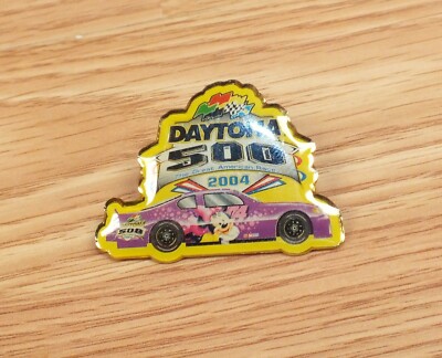 Disney Daytona 500 2004 Multi Tone Race Car Pin / Pinback / Lapel  display picture 1