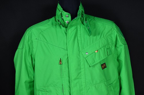 G-Star Raw Sandhurst Neon Green Bomber Jacket Men's size XL - Picture 3 of 14