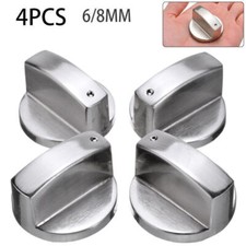 4x Metall Knebel Schalter Drehknopf Knöpfe Gasherd Knopf Herd Gas Backofen 6/8mm