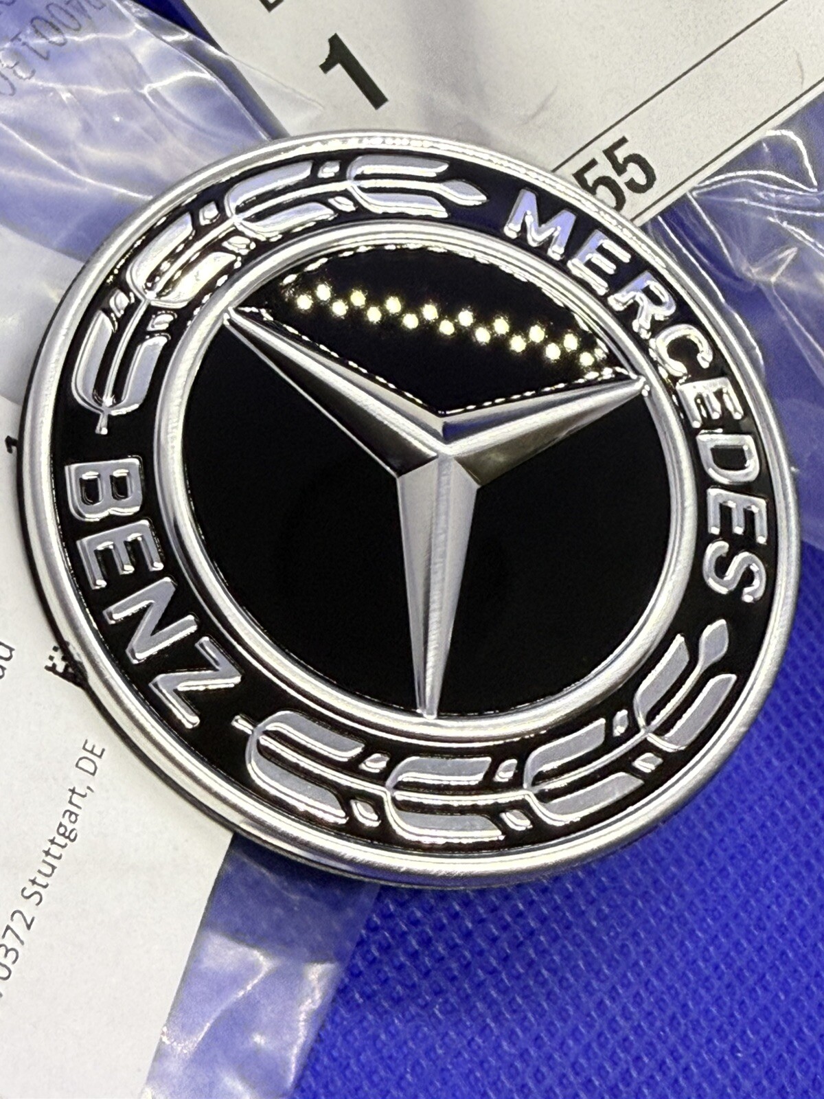 Logo de capot noir Mercedes pour SLK R172 et Classe A W177
