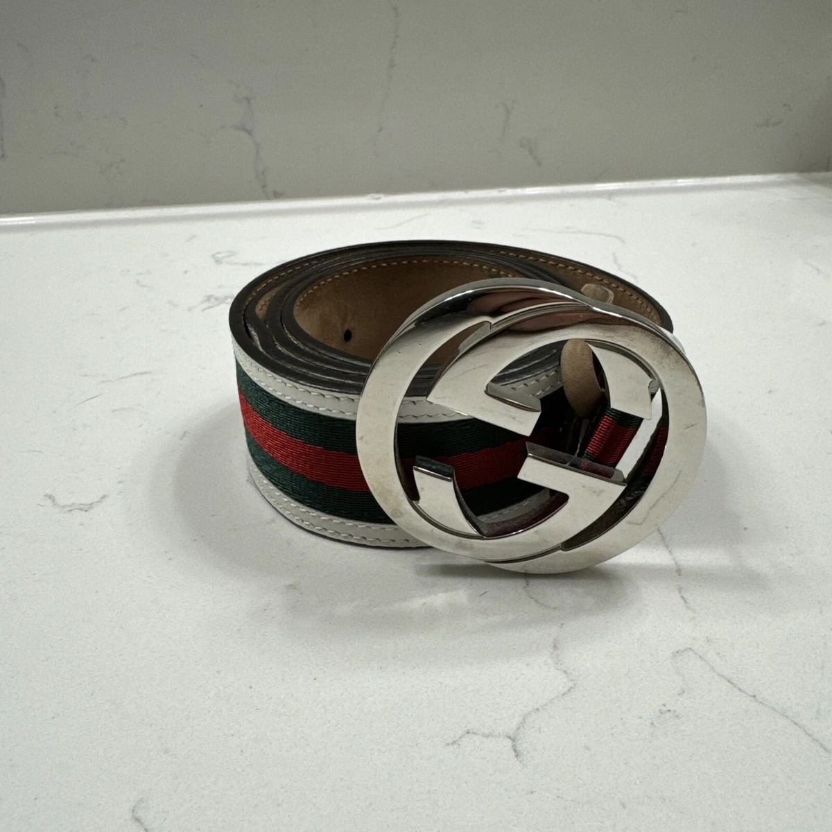 Gucci Leather White Belts for Men for sale | eBay