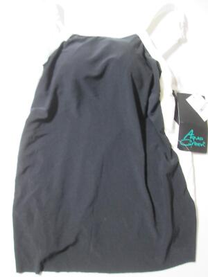 NWT Aqua Green Womens Size S Tankini Black Bra Support Wide Straps Beachwear