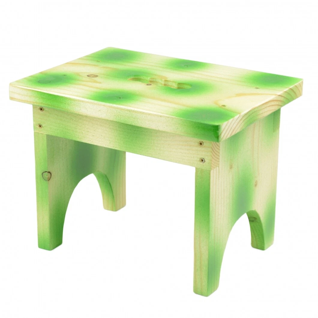 Wooden stool Step Stool Rustic Shabby chic rectangle seat Childs 28x21x21 cm