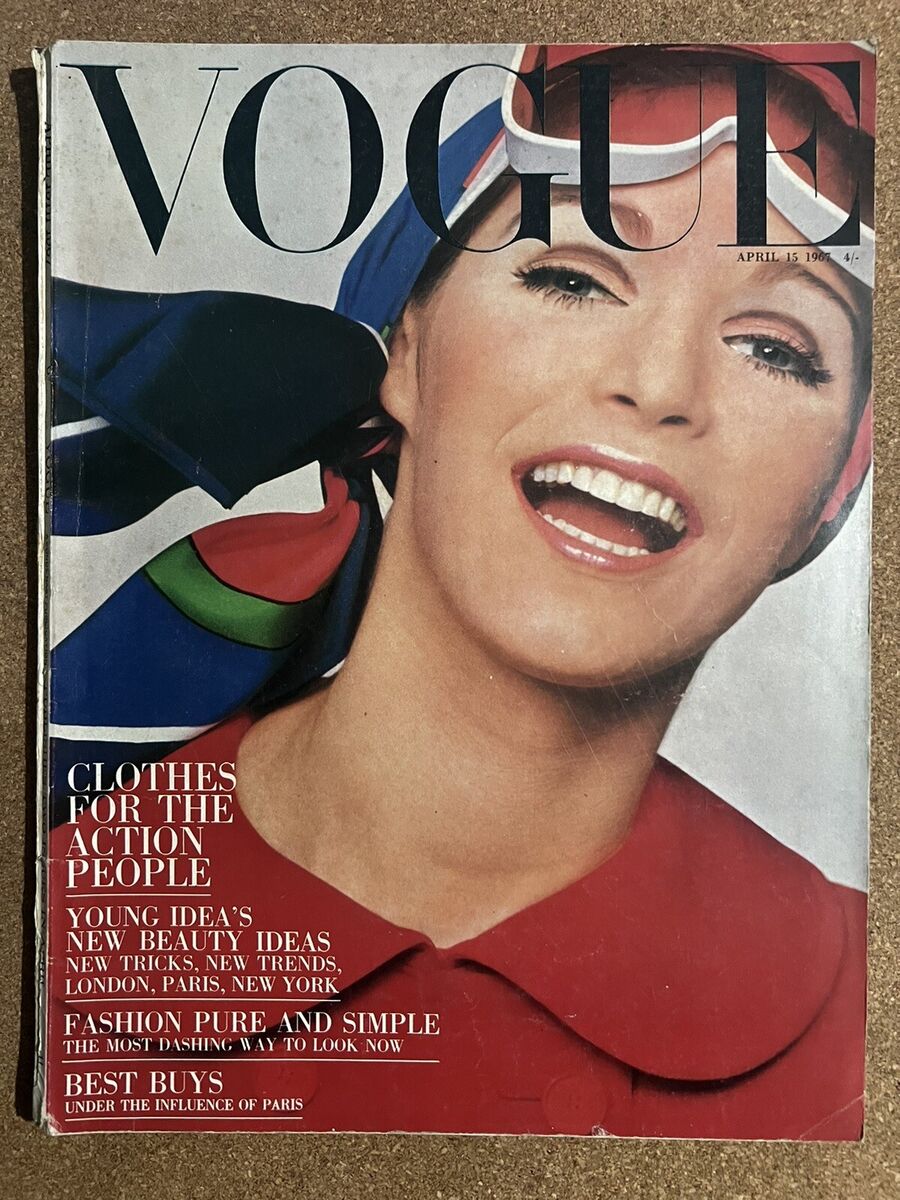 女性情報誌 Vogue Magazine April 15 1967 Twiggy VTG Vogue Magazine April 15 1967 Twiggy by Bert Stern No