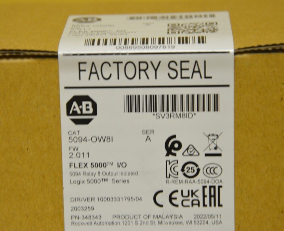 5094OW8I Allen Bradley 5094-OW8I Flex 5000 I/O Relay 8 Output Isolated ...
