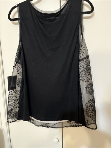 Simply Vera Wang Pure Night Lace Front Overlay Classic 2Fer Top Plus Sz 1X NWT - Picture 3 of 12