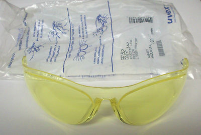 (2) Uvex Amber Polycarbonate Replacement Lens For Use With U2 Safety Glasses