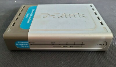 D-Link DI-604 4-Port 10/100 Wired Router Ethernet Broadband