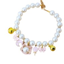 Cat Jewelry Pendant Princess Necklace Dog Sweet Decorations Pet Bow Pearl Collar