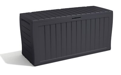 Keter Marvel+ 270L Outdoor 65% recycled Garden Furniture Storage Box Graphite...