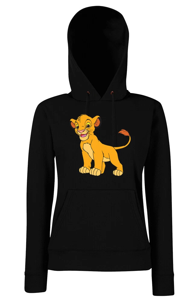 LOEWE Felpa con cappuccio donna Youth Designz Simba pullover logo nerd cartone animato re animale leone divertimento
