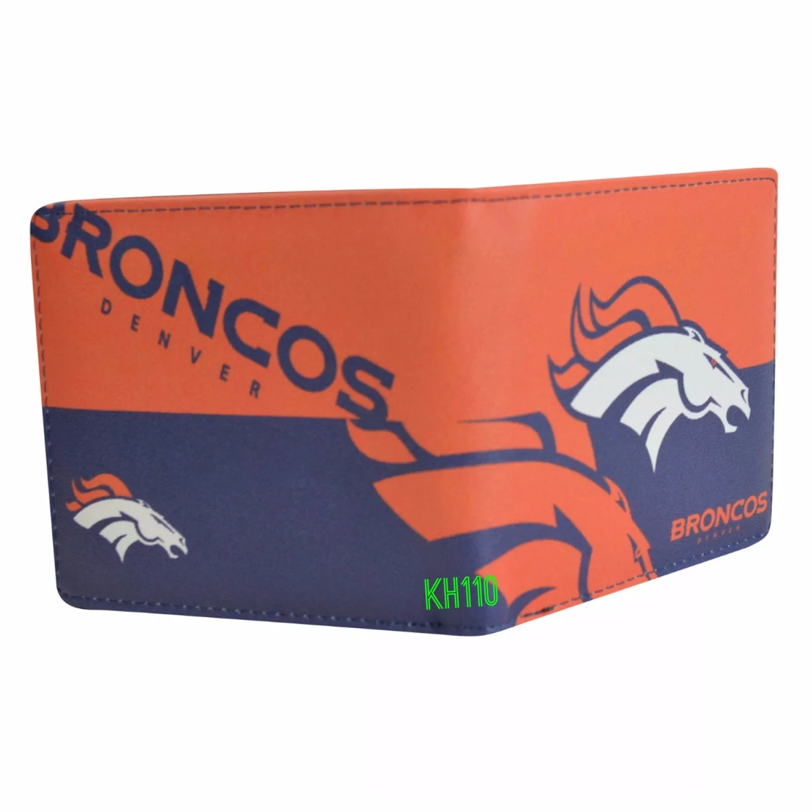 Denver Broncos Leather Bifold Wallet for Men