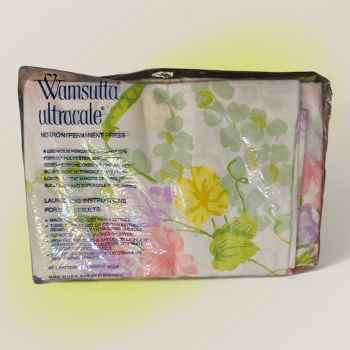 Vintage Wamsutta Ultracale Sweet Pea Floral Standard Pillowcases New
