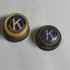 VTG ESTATE Lot Kiwanis International Club Gold Lapel HAT Pins Quality Enamel