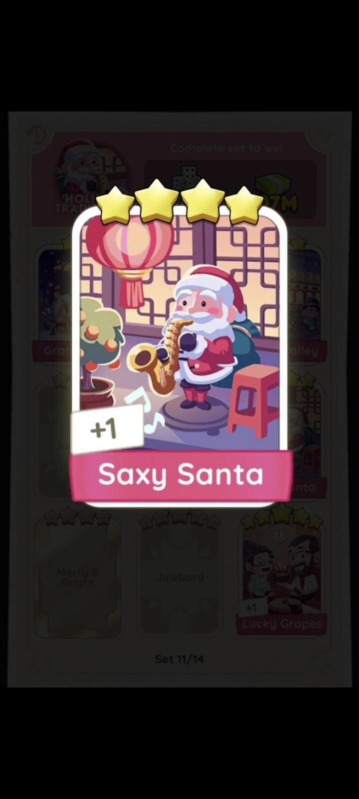 Saxy Santa- Jingle Joy- Monopoly Go -sticker 4 Star -Fast Sent -Affordable
