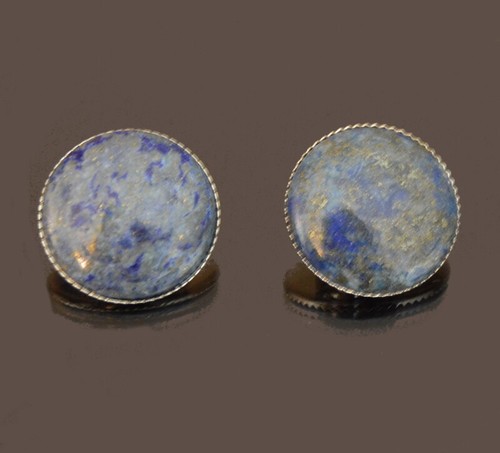 Ohrclips Ohrringe Clips Clip Natur Edelstein Stein Oval Rund Lapis Lazuli - Bild 21 von 22