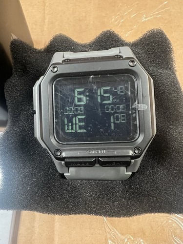 Nixon Regulus A1180-001 Matte Black Stainless Steel Case Gunmetal Canvas Band