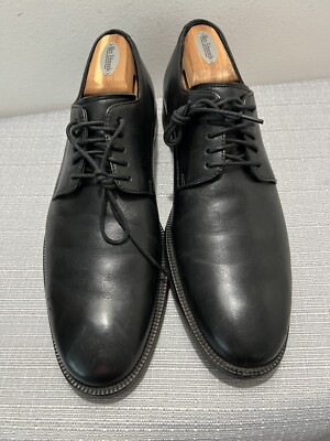 Cole Haan Mens Black Leather Lace Up Oxfords Classic Lace Up  display picture 1
