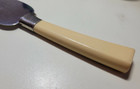 Regent Sheffield ENGLAND Stainless Cheese Server Woodgrain Leaf Pattern Handle — photo 4