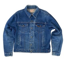 Vintage 70er USA SADDLE KING WESTERN BY KEY IMPERIAL DENIM TRUCKER RODEO JACKE L