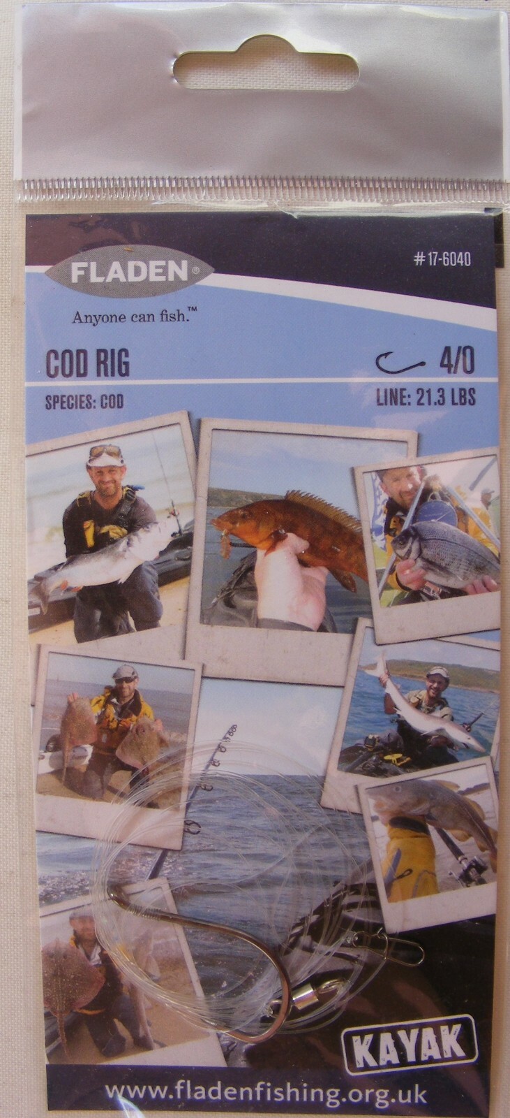 Fladen Kayak Cod Rig Size 4/0 -  17-6040 x 5 packs