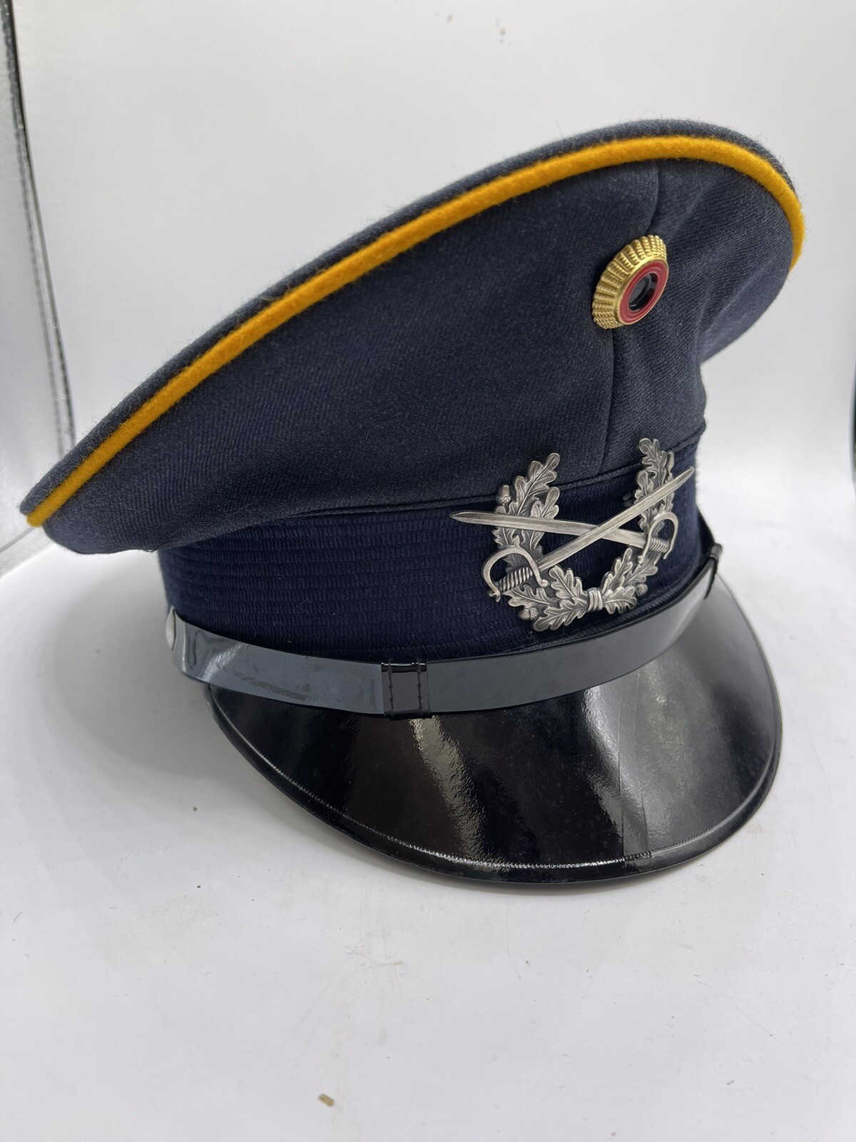 VINTAGE WEST GERMAN OFFICER VISOR CAP Alkero Albert Kempf 56