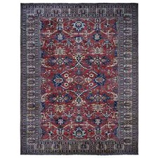 15'9" x 19'10" Brick Red Super Kazak Pure Wool Hand Knotted Oversized Rug R87978