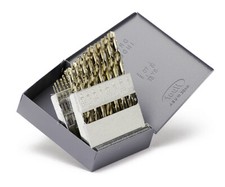 Drill Set-Jobber Length-HSS-21pc-1/16  -3/8  by 64ths-Heavy Duty-135  Point USA