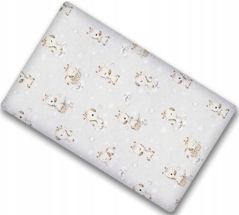 Lenzuolo con angoli 120x60 cm 100% cotone per lettino giraffa foto 3