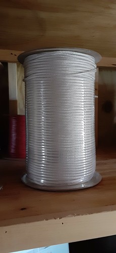 3/16" x 700 ft. Smooth Braid MFP Anchor/Camp/ Utility Rope Spool. White.