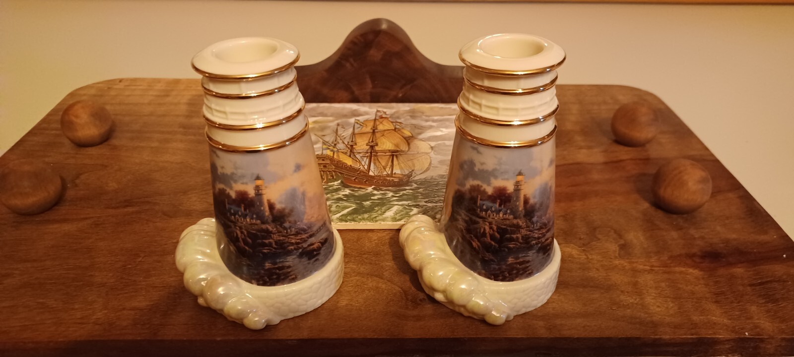 2004 Lenox (Sea Of Tranquility Candlesticks) Fine Ivory Chin