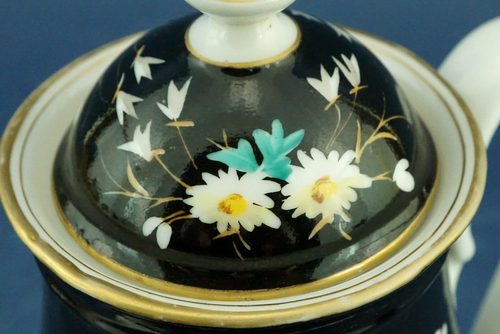 Ginori DOCCIA Tetera de porcelana pesada muy dura 1800 XIX IMPERIO nivel Meissen - Imagen 10 de 18