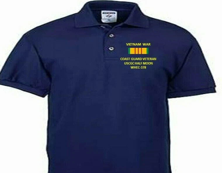 VIETNAM USCGC HALF MOON WHEC-378 *EMBROIDERED POLO SHIRT/SWEAT/JACKET.