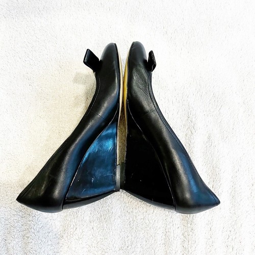 Kate Spade Damen-Keilabsatz schwarz Lackleder 8M goldfarben Metallschleife - Bild 15 von 21