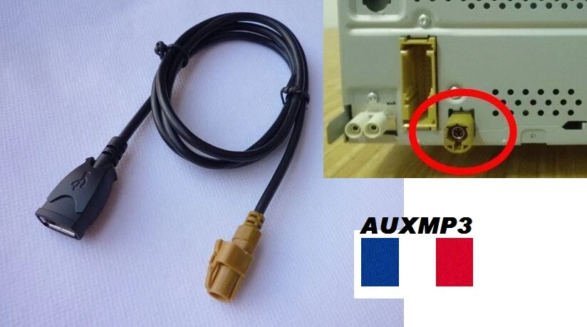 Voiture accessoires cable USB pour VW Touran Tiguan RCD510 RCD310 Bon - Photo 1/1
