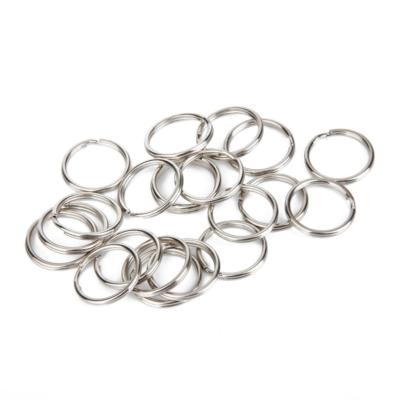  100 Stck. Geteilte Schlüsselringe vernickelt Schlüsselanhänger Handwerk Fundstücke 1,5x20 mm Silber