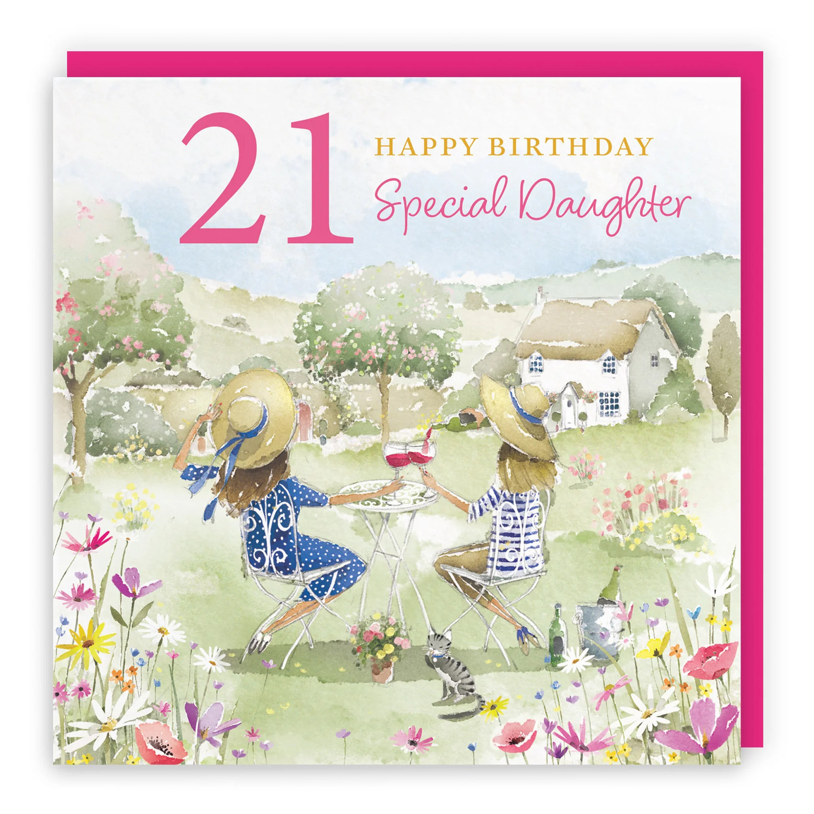21st Daughter Birthday Card Countryside Garden Milo's Gallery