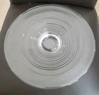 Antique Steuben Optic Ring 12.5" Cake Bowl / Tray / Serving Piece