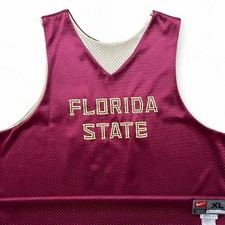 VTG FSU Nike Basketball Jersey Men's XL Garnet  Gold Nylon Reversible Seminoles