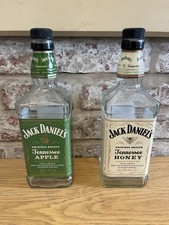 2x Jack Daniel’s Tennessee Apple & Honey Empty 70cl Bottles | Collectible Decor