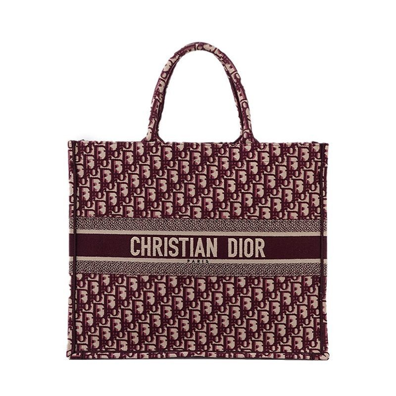 Dior Burgundy Oblique Book Tote Large Bag 12345 118577766