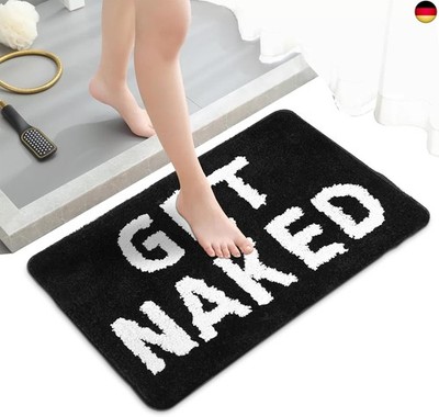 Get Naked Bath Mat, Doormat, Non-Slip Door Mat, Microfibre Bathroom Mat,