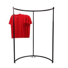 SSWBasics Half Round Black Clothing Rack 64” Usable Hanging Space on Rack
