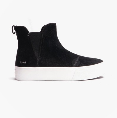 Toms Fenix Damen Wildleder Zum Überziehen Atmungsaktiv Freizeit Plateau Chelsea Boots
